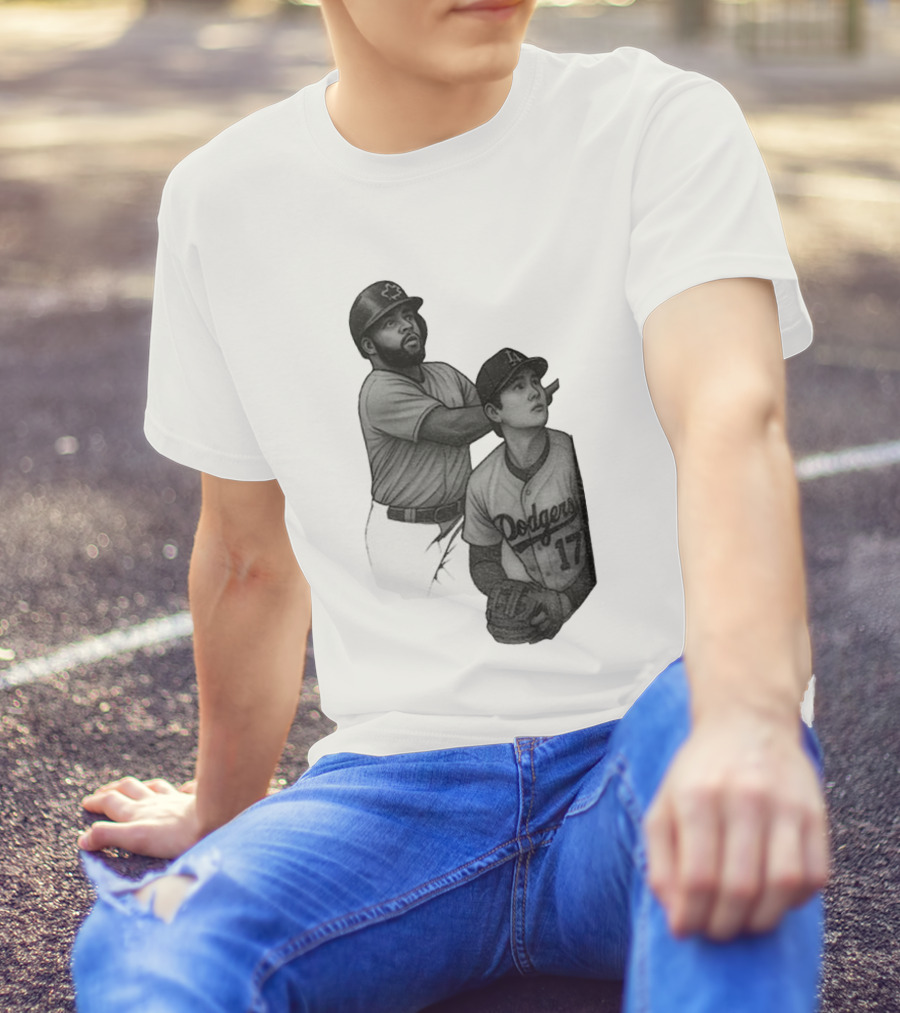 Vladdy Guerrero Jr. Shohei Ohtani Dodgers World Series Baseball Moment T-Shirt