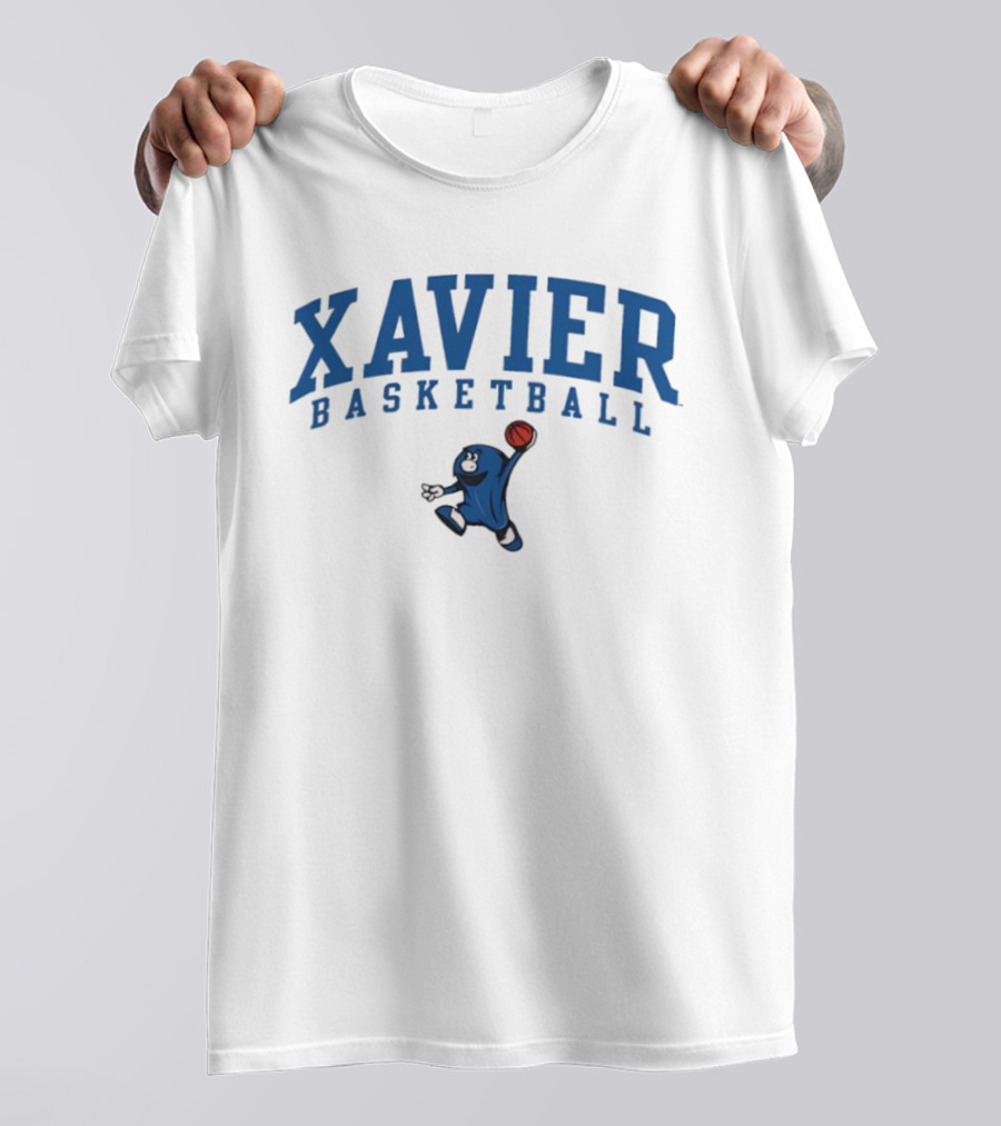 Xavier Basketball Blue Blob Mascot Enthusiast's Choice T-Shirt