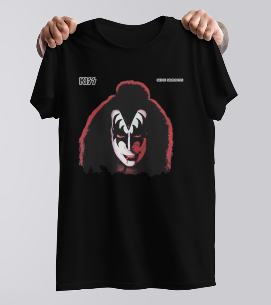 Kiss 1978 Gene Simmons Iconic Face Paint And Hair Style T-Shirt