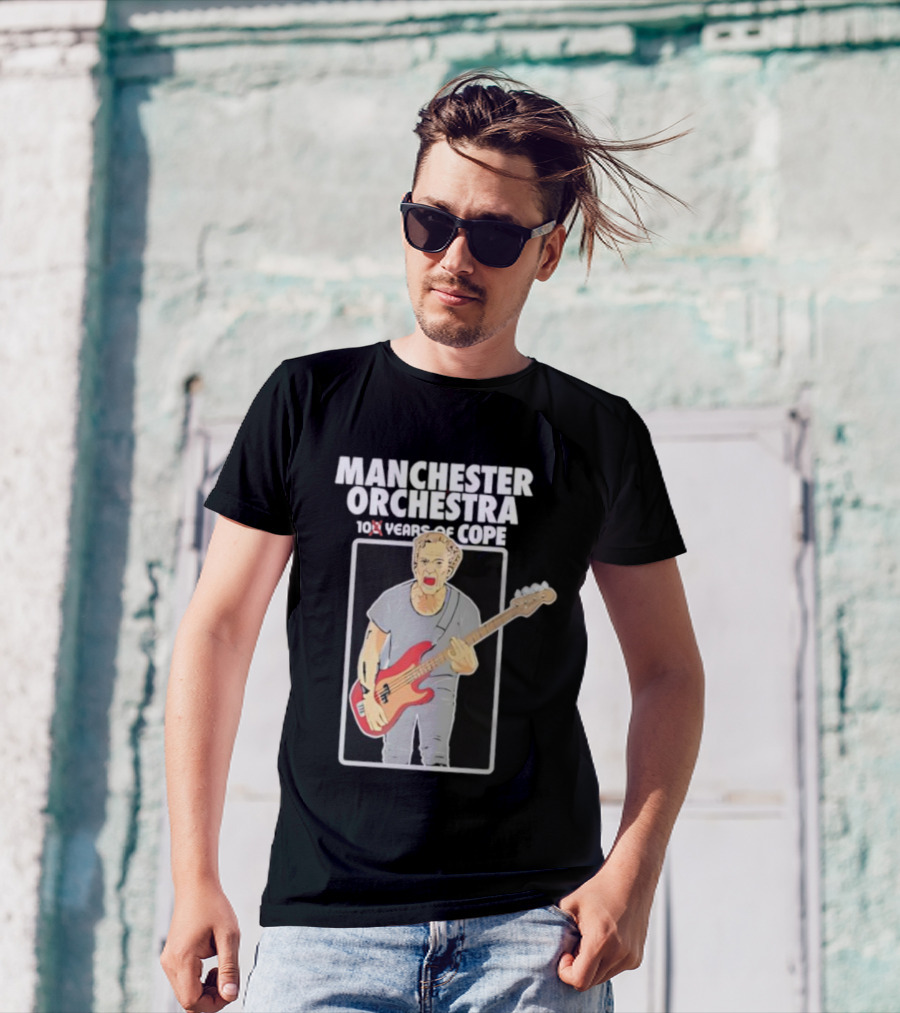 Manchester Orchestra 100 Years Of Cope Bass Guitar Illustration T-Shirt