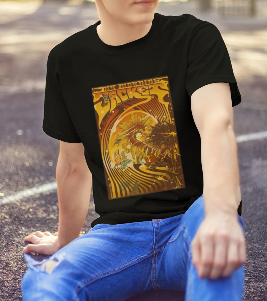 My Morning Jacket With Indigo De Souza Nashville TN October 29 2025 Sunflower Psychedelic Art Style T-Shirt