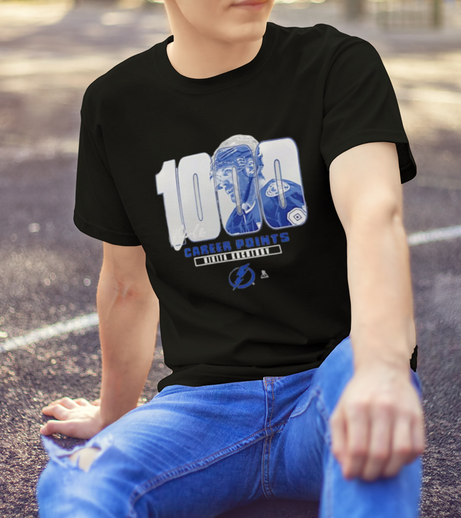 Tampa Bay Lightning Nikita Kucherov 1000 Career Points Signature T-Shirt
