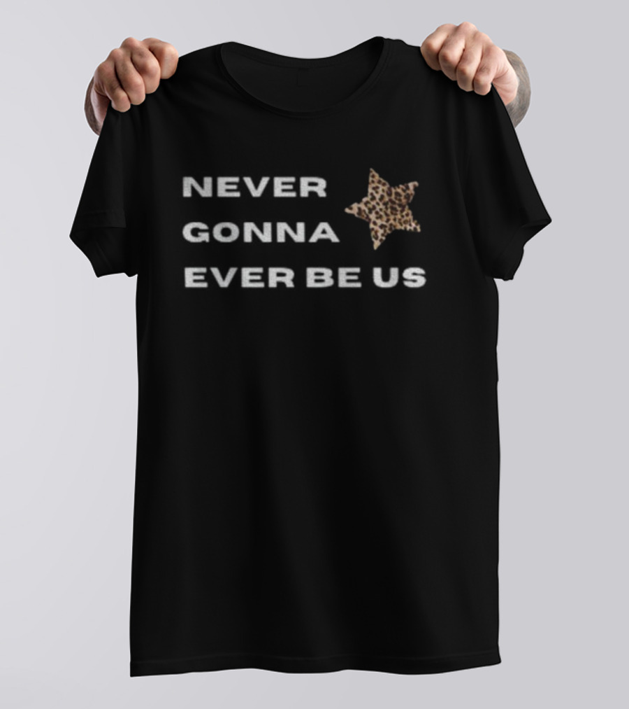 Tate McRae Run For The Hills Never Gonna Ever Be Us Leopard Star T-Shirt