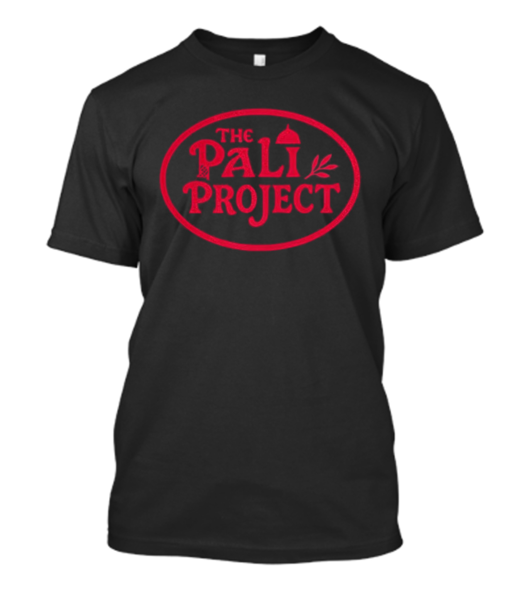 The Pali Project Heritage Red Text Oval Icon T-Shirt