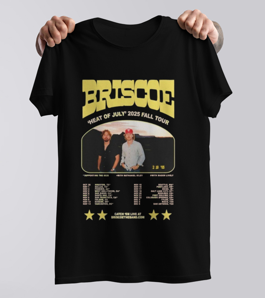 Briscoe Heat Of July 2025 Fall Tour Indie Folk Music T-Shirt