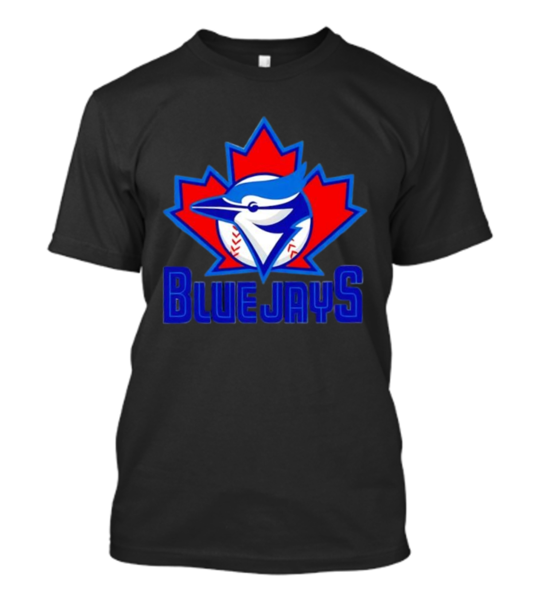 Toronto Blue Jays Emblem In Red Maple Leaf Icon Blue Jays T-Shirt