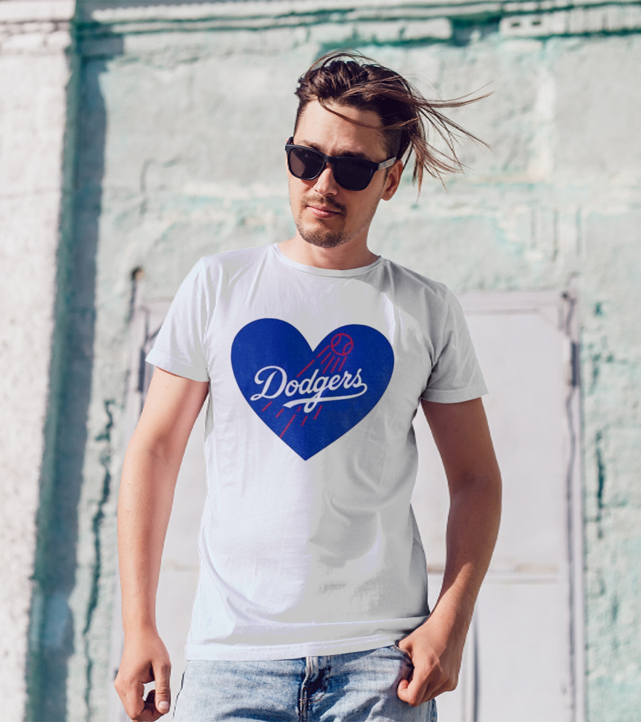 Los Angeles Dodgers Heart MLB Baseball World Series 2025 T-Shirt