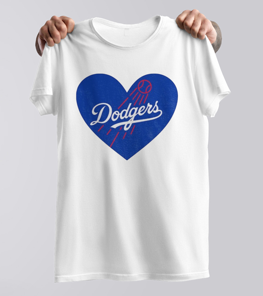 Los Angeles Dodgers Heart MLB Baseball World Series 2025 T-Shirt