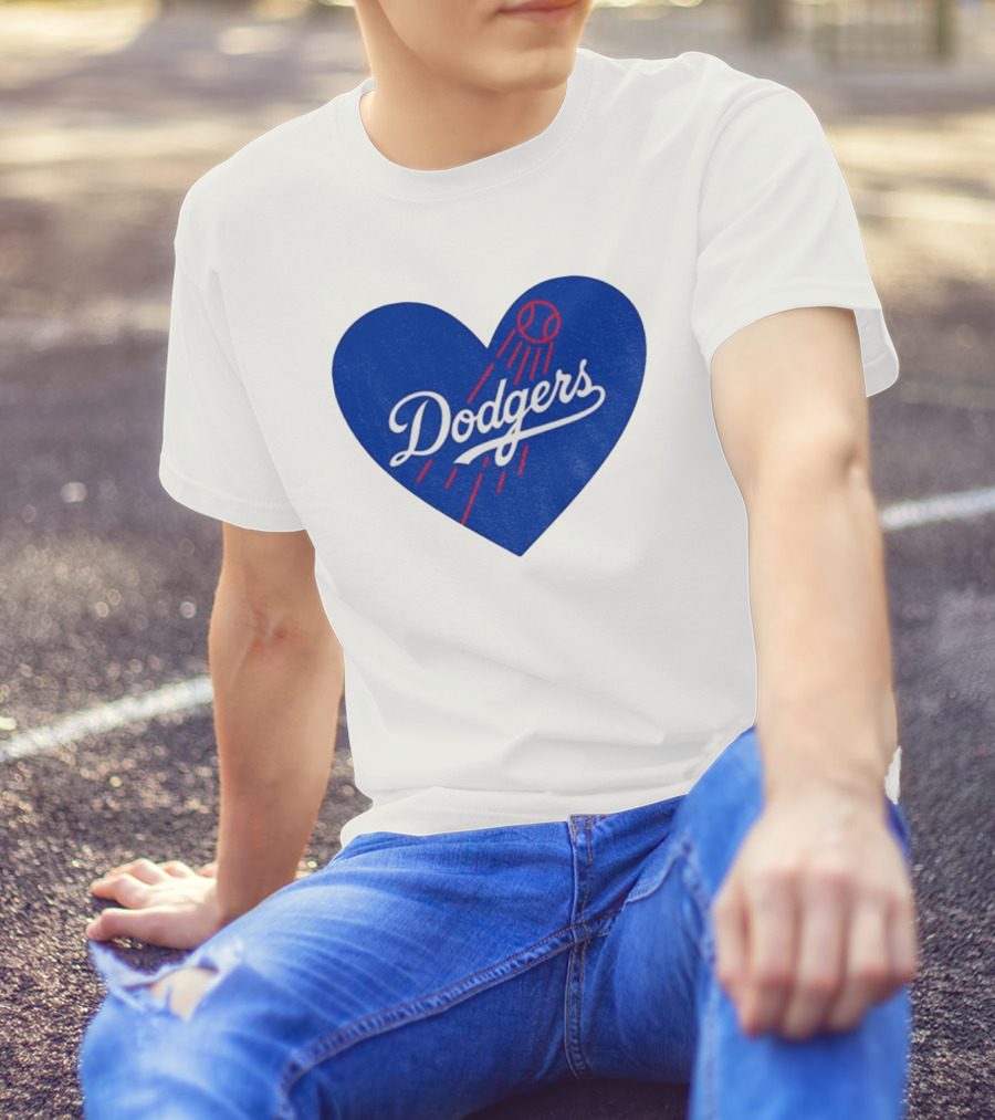 Los Angeles Dodgers Heart MLB Baseball World Series 2025 T-Shirt