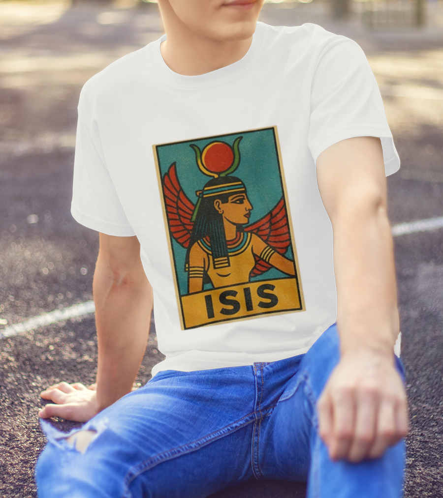 Isis Egyptian Goddess Comic Style For Mythology Fans And Divine Feminine Seekers T-Shirt