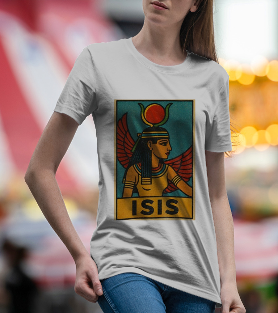 Isis Egyptian Goddess Comic Style For Mythology Fans And Divine Feminine Seekers T-Shirt