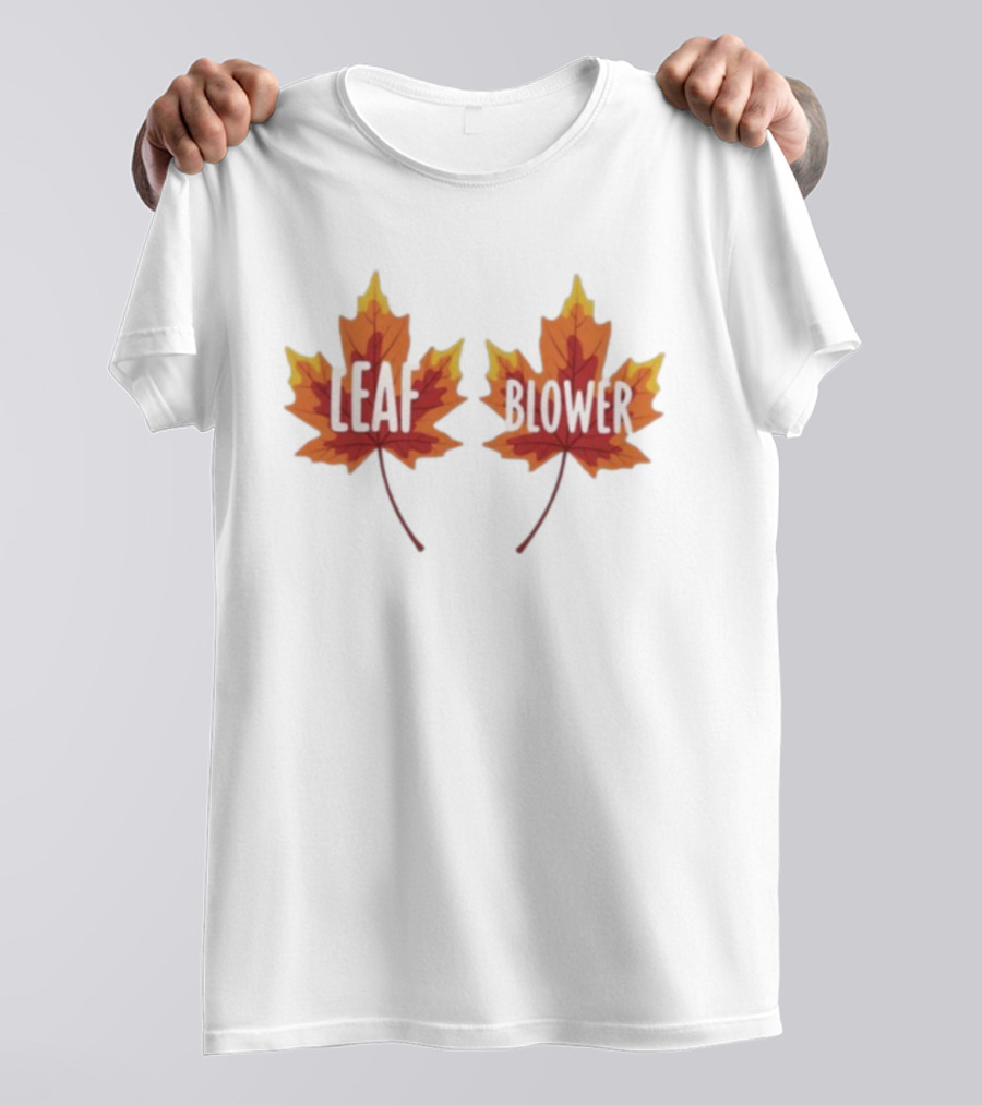 Leaf Blower Thanksgiving Fall Matching Maple Leaves T-Shirt
