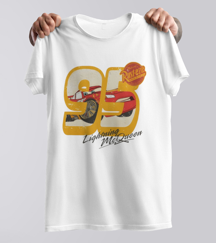 Lightning McQueen 95 Rust-eze Bumper Ointment Disneyworld Cars T-Shirt