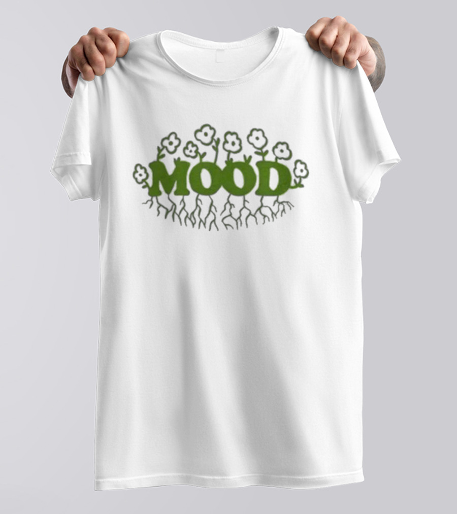 Mood Roots With Flowers Design T-Shirt