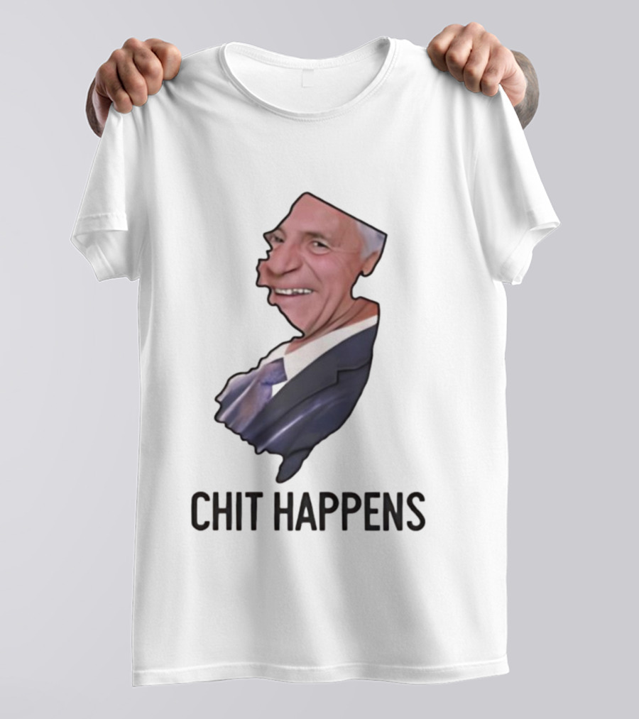 New Jersey Map Caricature Chit Happens T-Shirt