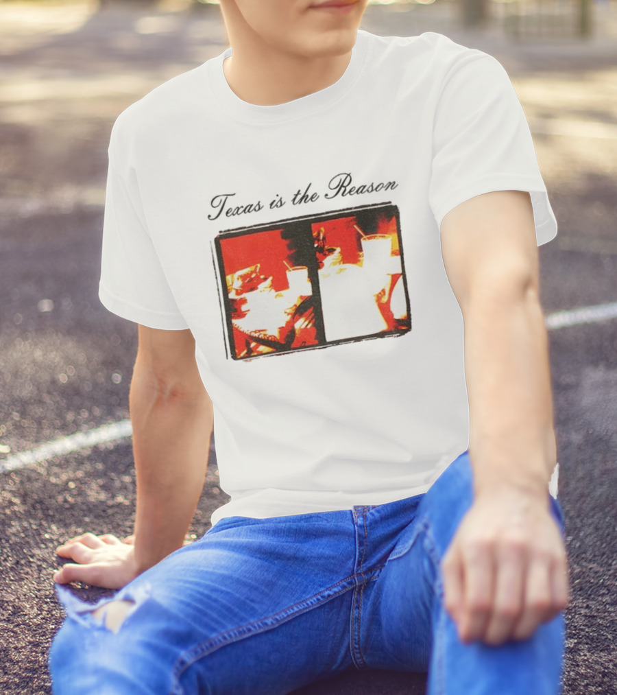 Texan Vintage Aesthetic With Retro Diner Imagery T-Shirt