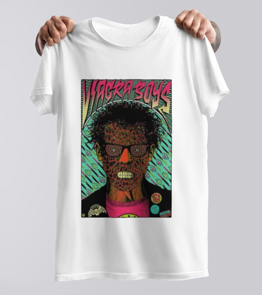 Viagra Boys Concert October 31 2025 The Far Out Lounge Austin Texas Psychedelic Art T-Shirt