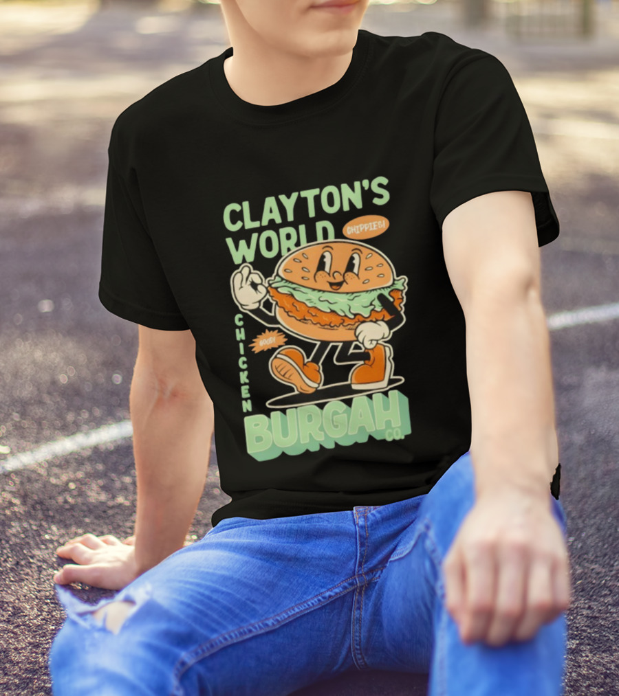 Clayton's World Chicken Burgah Co Chippies Good! T-Shirt