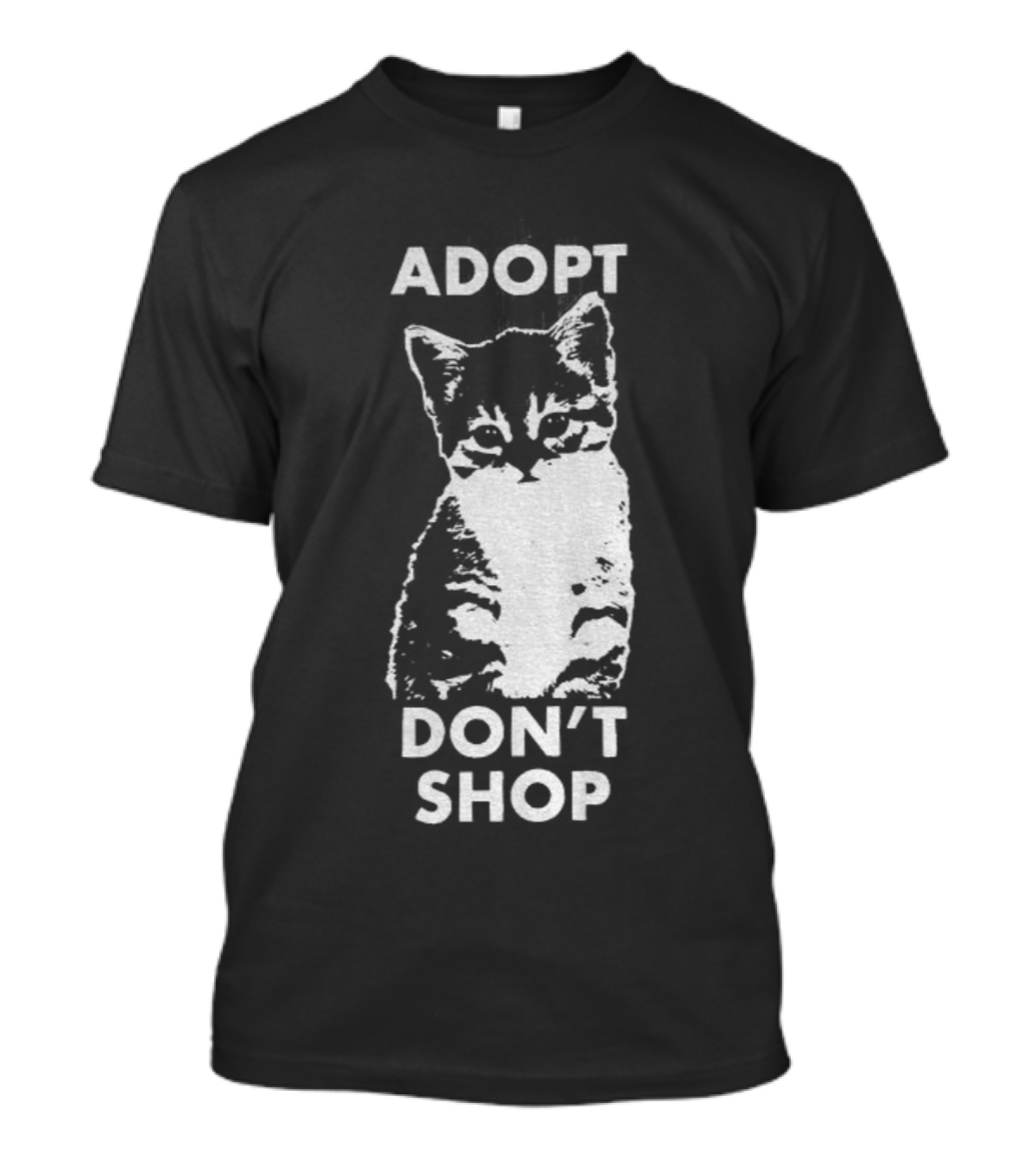 Adopt Don't Shop Vintage Cute Cat T-Shirt