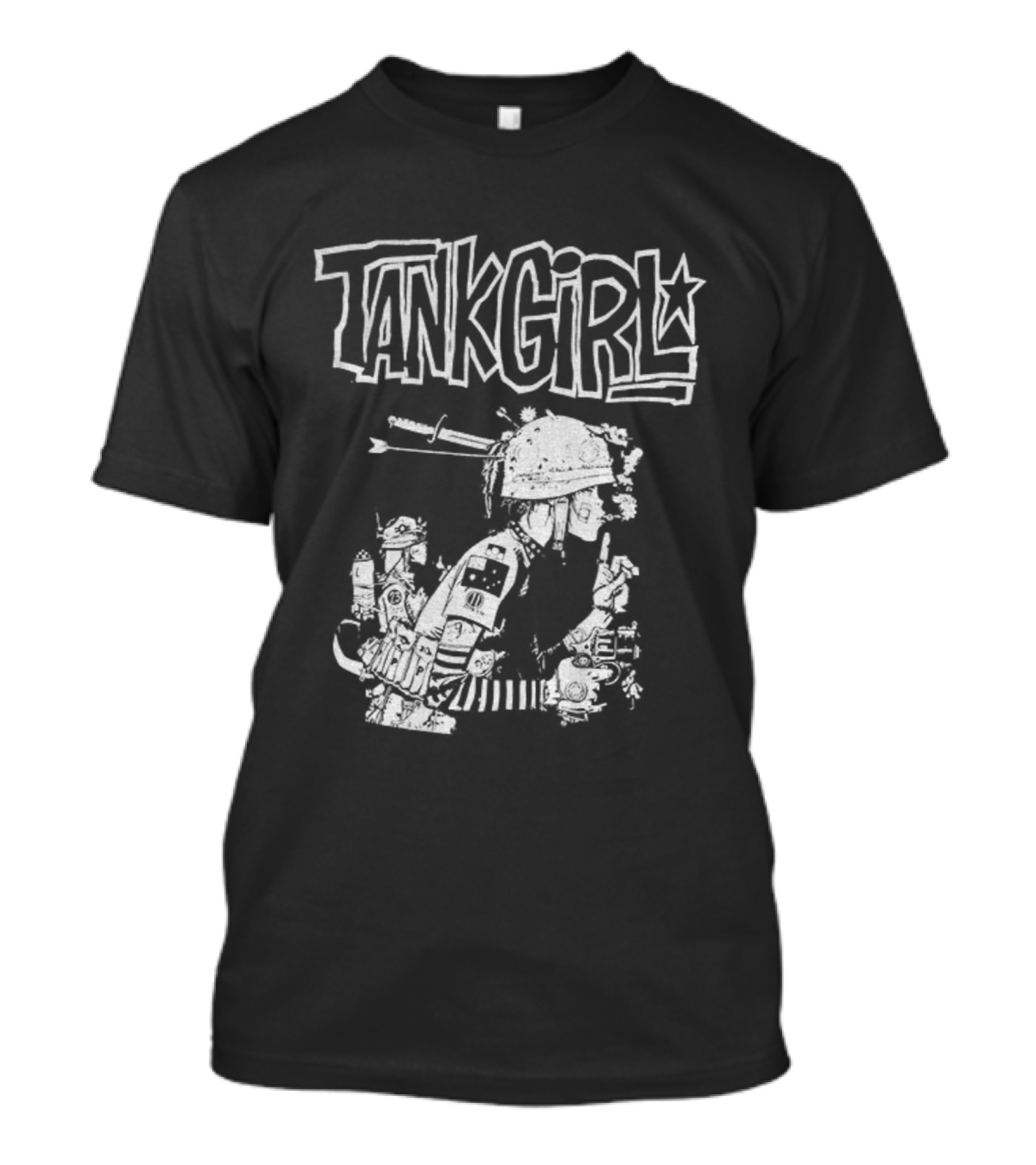 Gorillaz Tank Girl Black White Collaboration T-Shirt