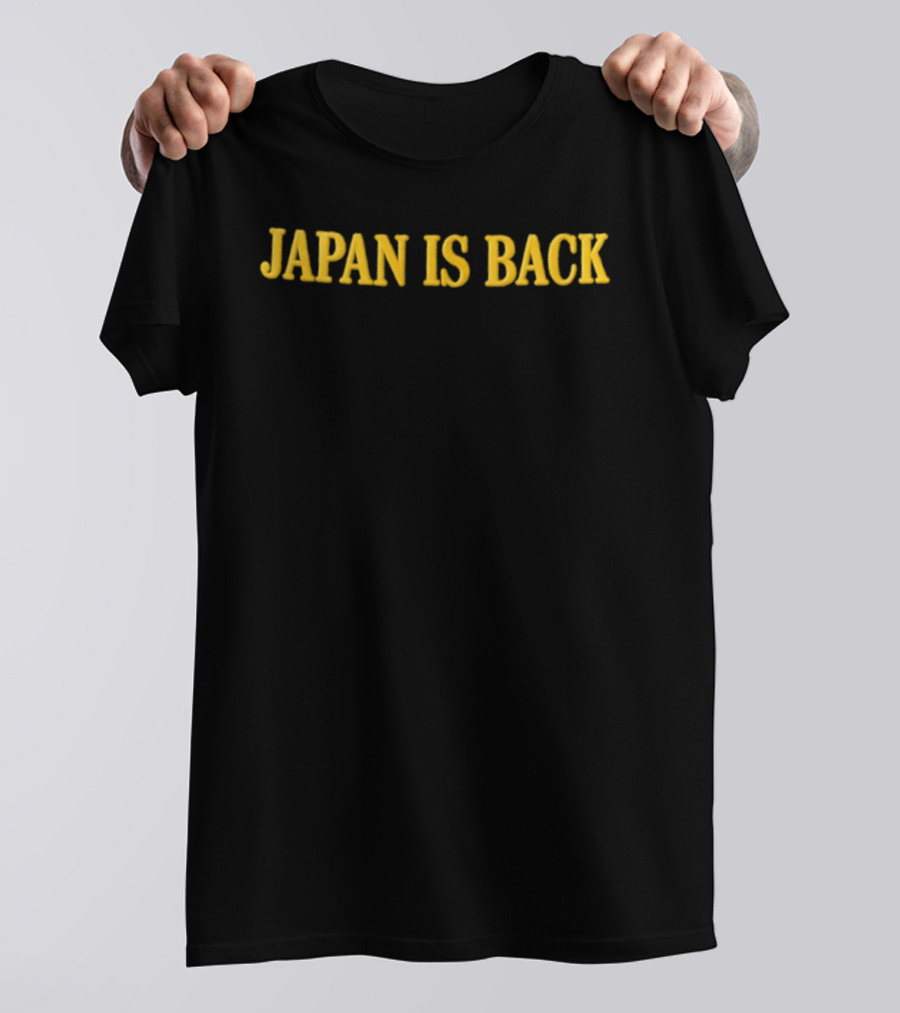 Japan Is Back Yellow Text T-Shirt