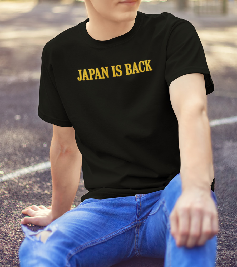 Japan Is Back Yellow Text T-Shirt