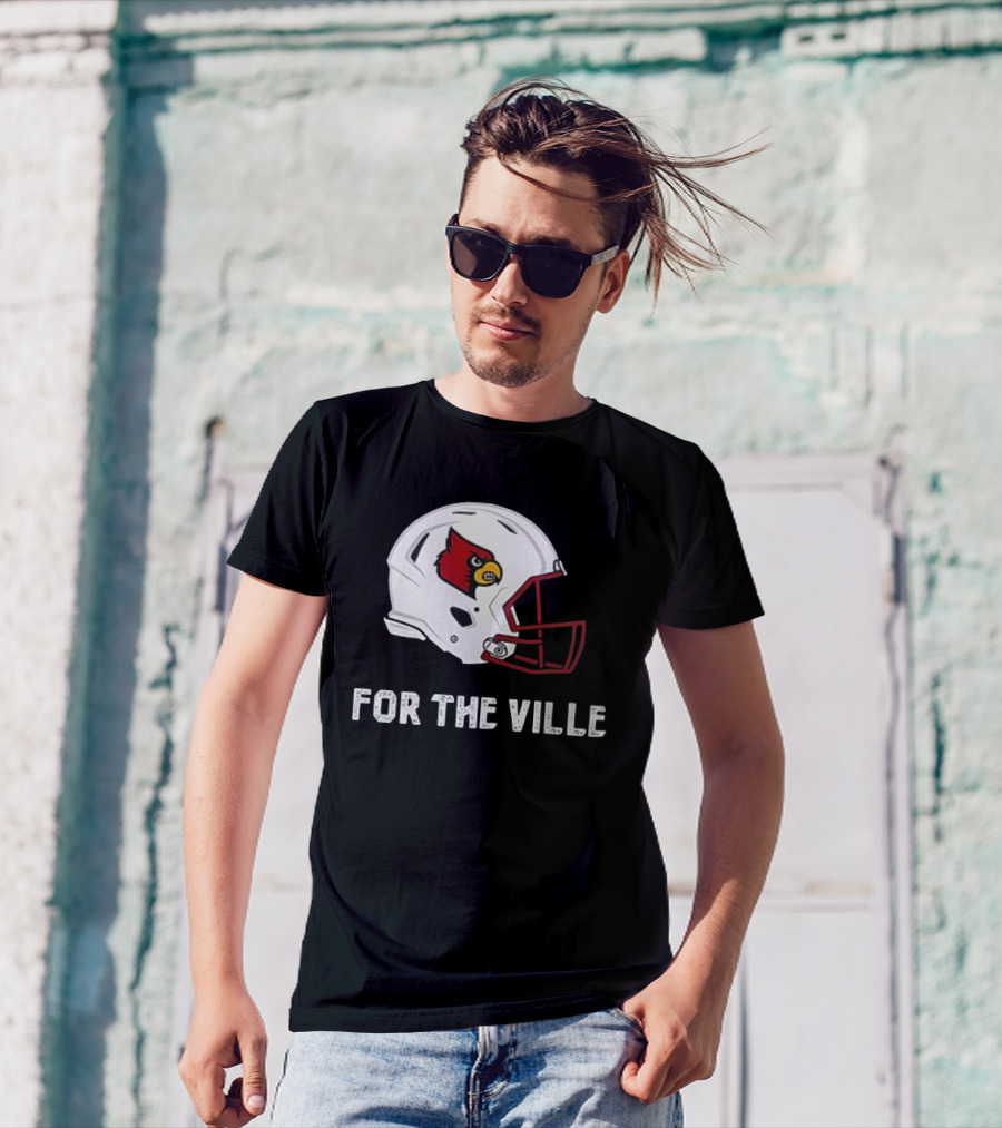FOR THE VILLE Louisville Cardinals Mascot Helmet T-Shirt