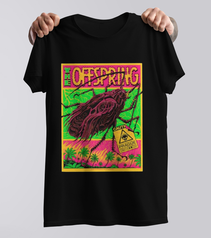 The Offspring Fortuna Hall Prague October 2nd 2025 Caution Insect T-Shirt