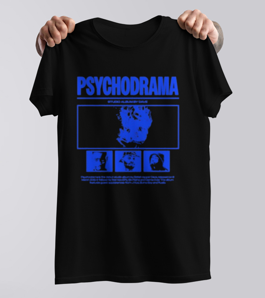Dave Psychodrama Blue Face Iconic Music Album Art T-Shirt