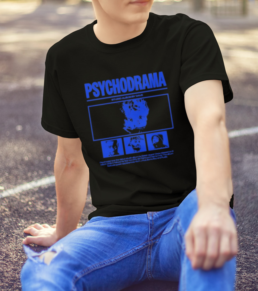 Dave Psychodrama Blue Face Iconic Music Album Art T-Shirt