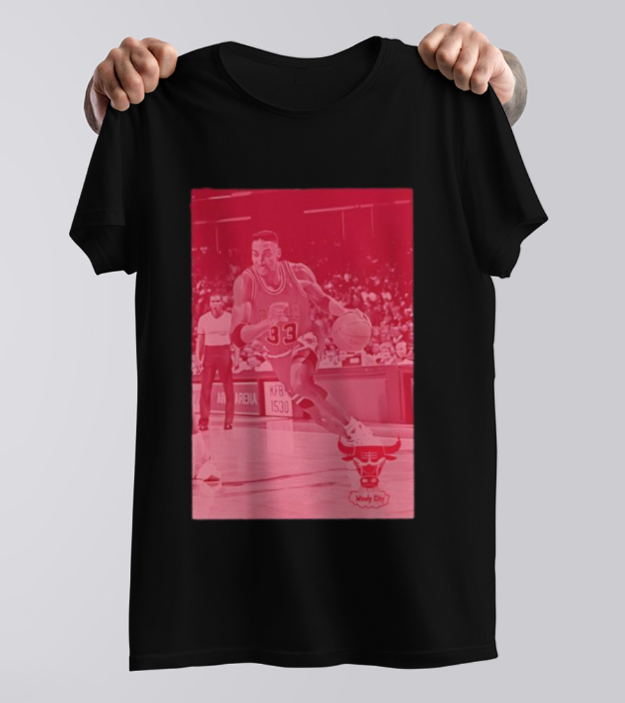 Chicago Bulls Scottie Pippen 33 Windy City NBA Basketball T-Shirt