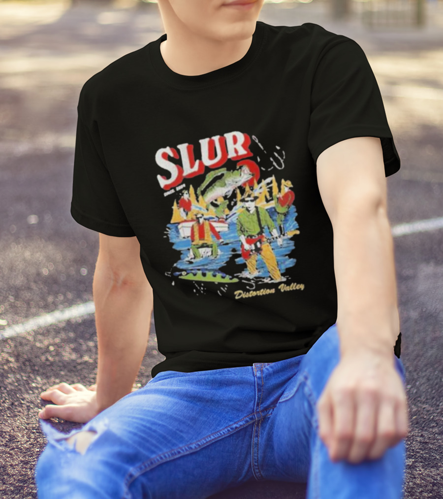 Slur Distortion Valley River Adventure Band Surprise T-Shirt