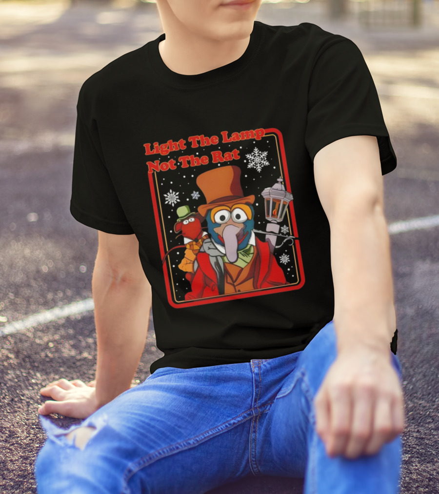 Gonzo Rizzo The Muppets Christmas Carol Light The Lamp Not The Rat T-Shirt