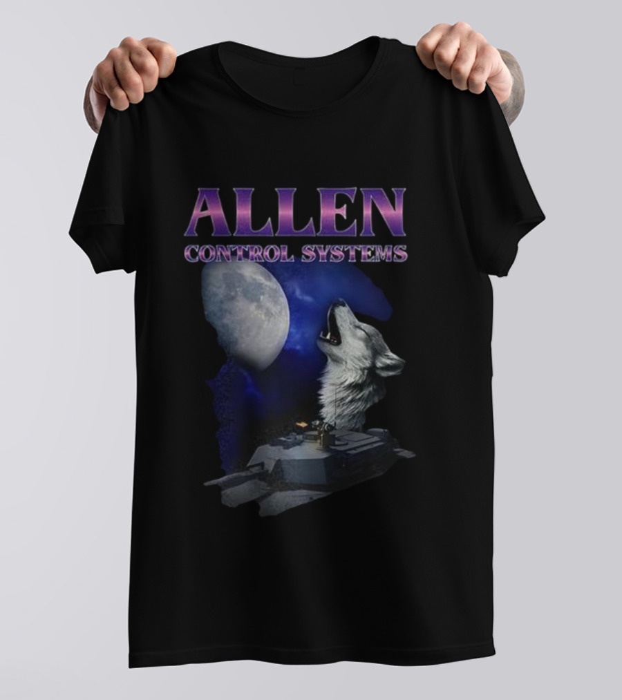 Allen Control Systems Howling Wolf Moon Tank Design T-Shirt