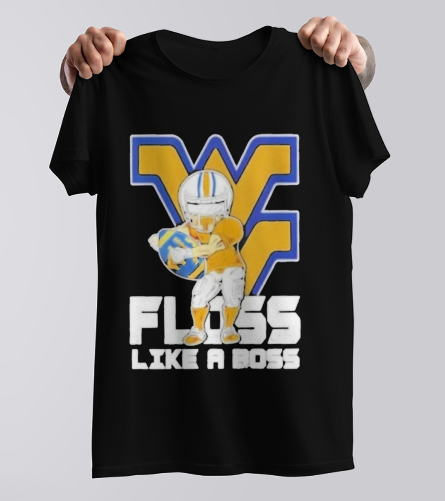 West Virginia Mountaineers Floss Like A Boss Football Celebration T-Shirt