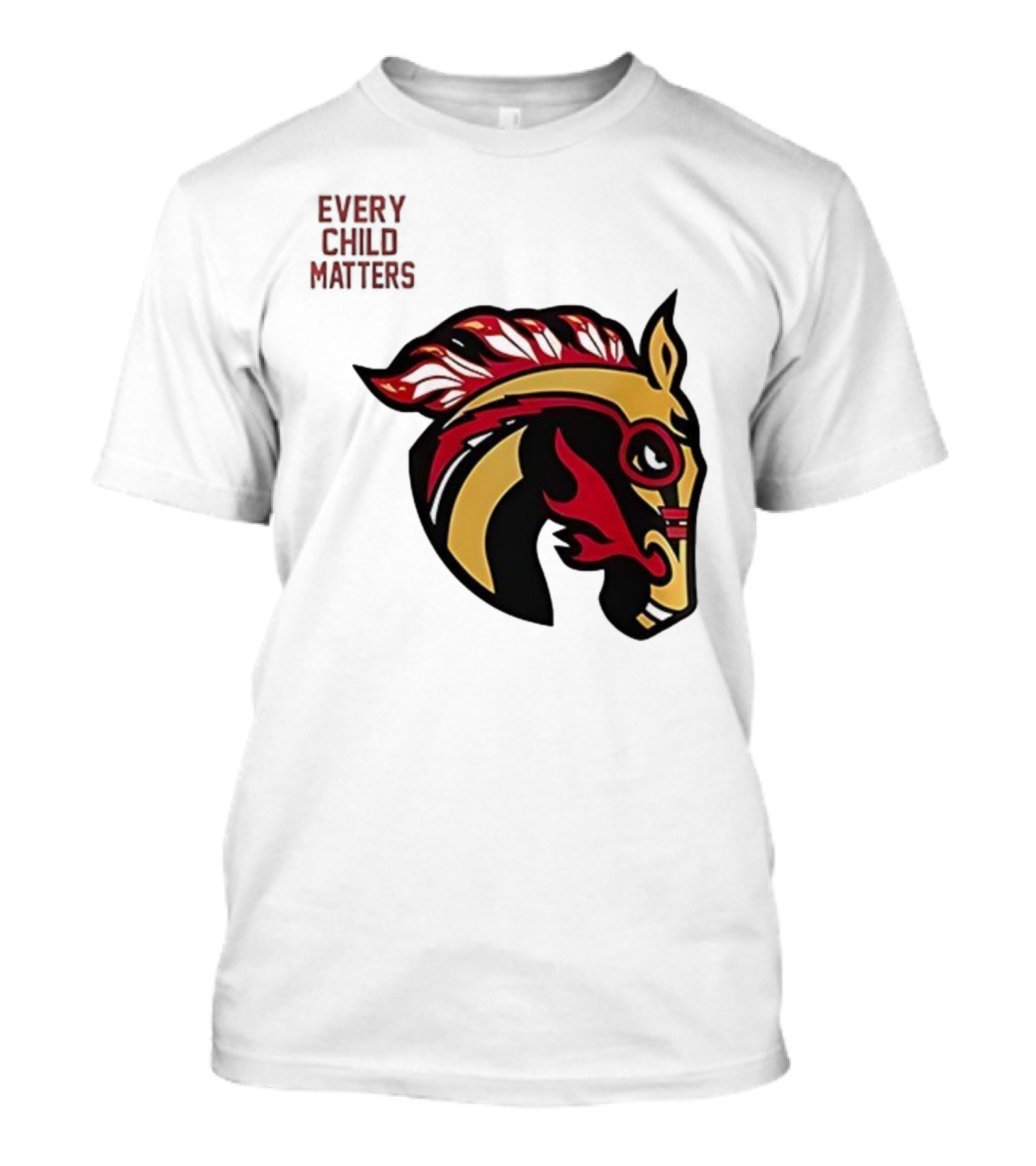 Calgary Wranglers Indigenous Heritage Every Child Matters Chinki Goodstoney T-Shirt