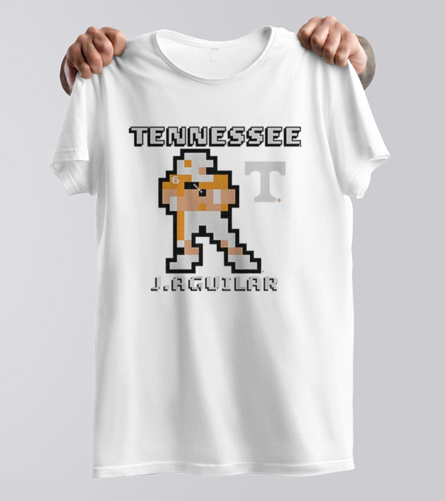 Tennessee Volunteers J. Aguilar Retro 8Bit Football 2025 T-Shirt