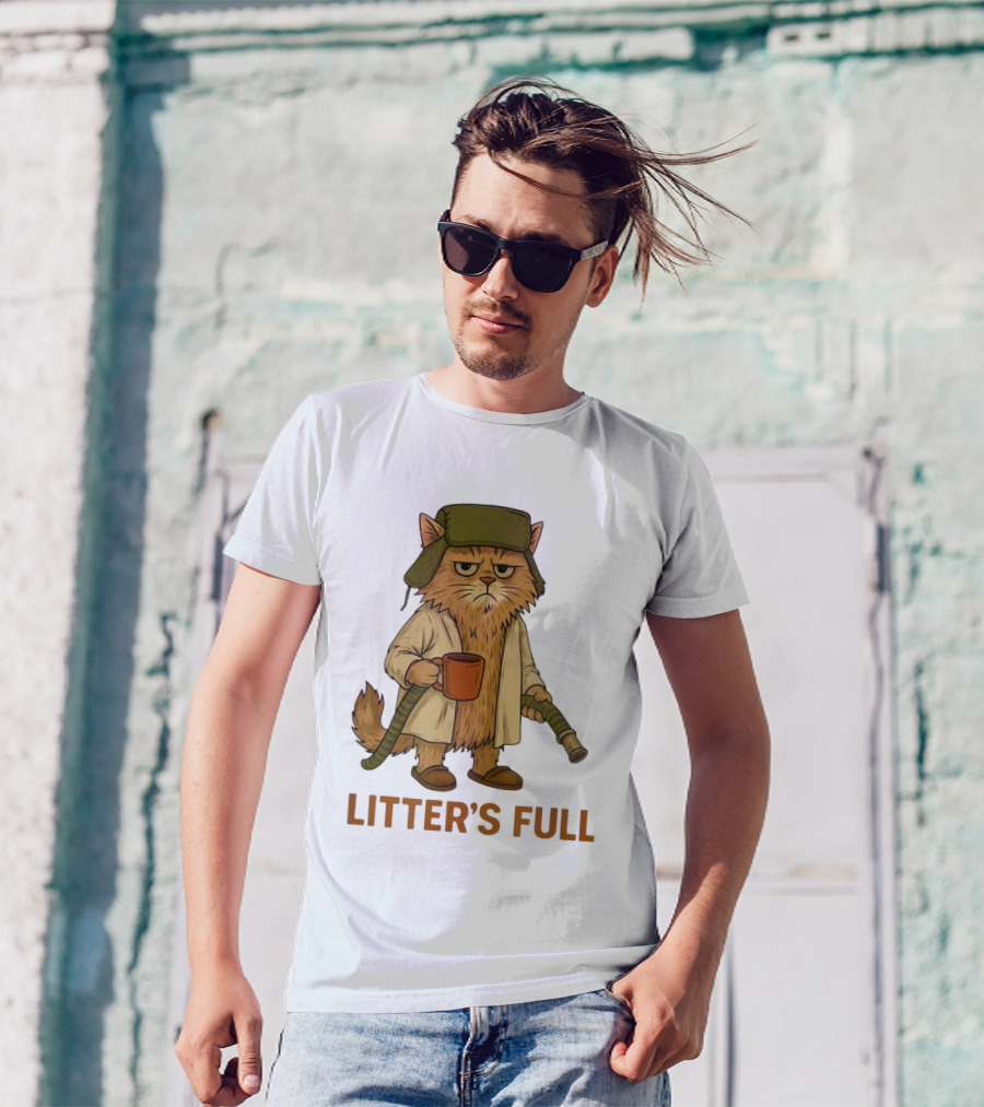 Litter’s Full Cat Coffee And Hose Hat T-Shirt