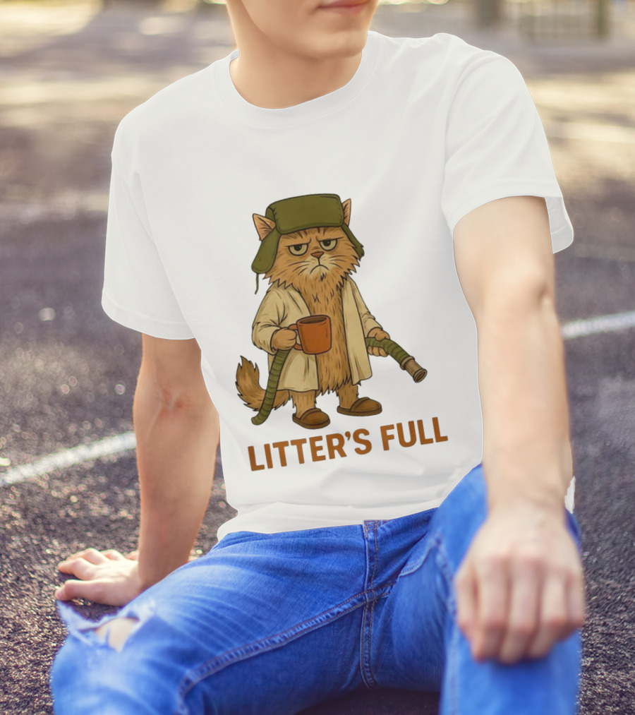 Litter’s Full Cat Coffee And Hose Hat T-Shirt