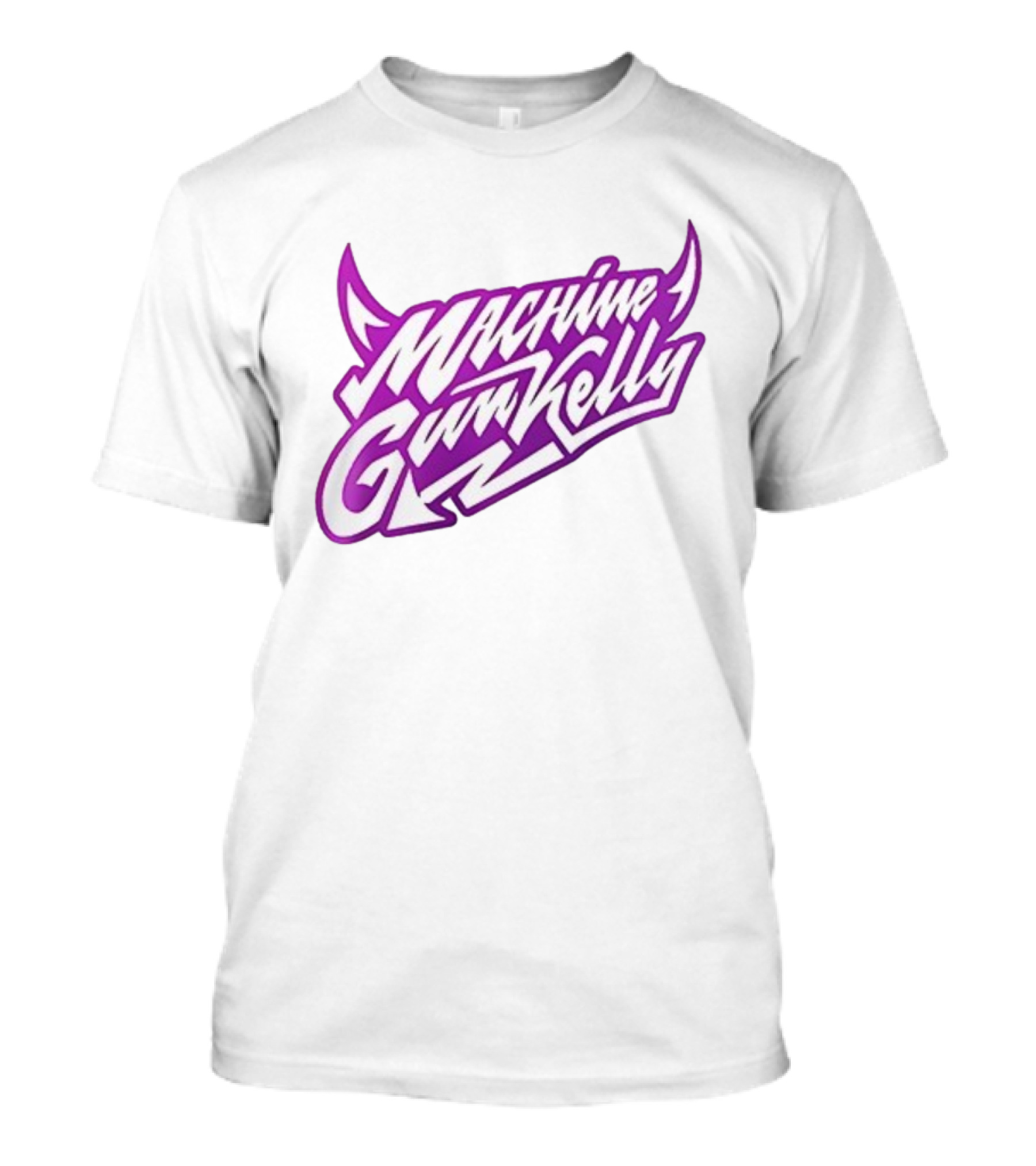 Machine Gun Kelly Ticket To My Downfall Tour 2025 Caricature Purple Stylized Text T-Shirt