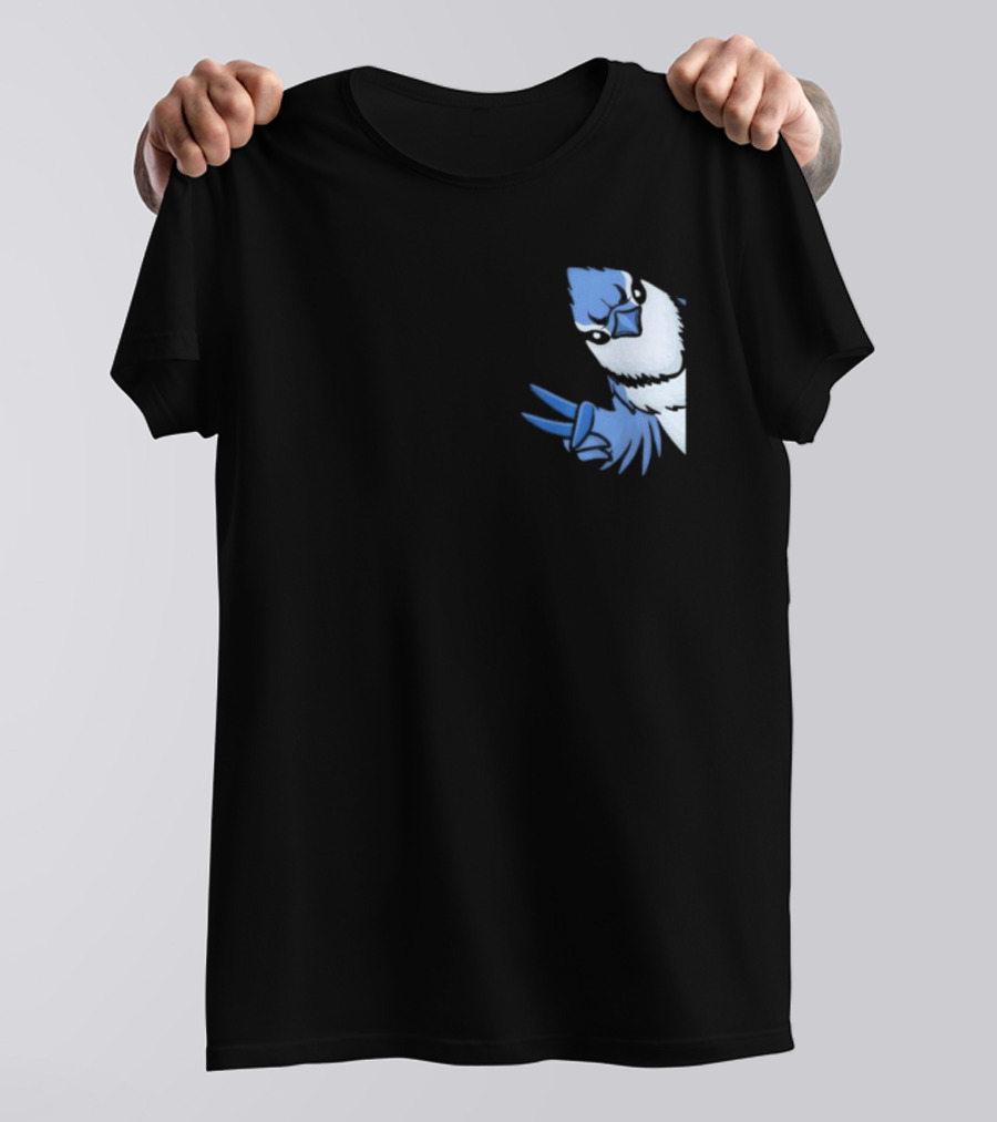 Blue Jay Cyanocitta Cristata Peace Gesture T-Shirt