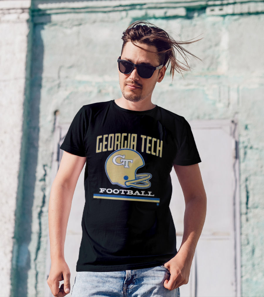 Georgia Tech Football Helmet GT Yellow Jackets T-Shirt