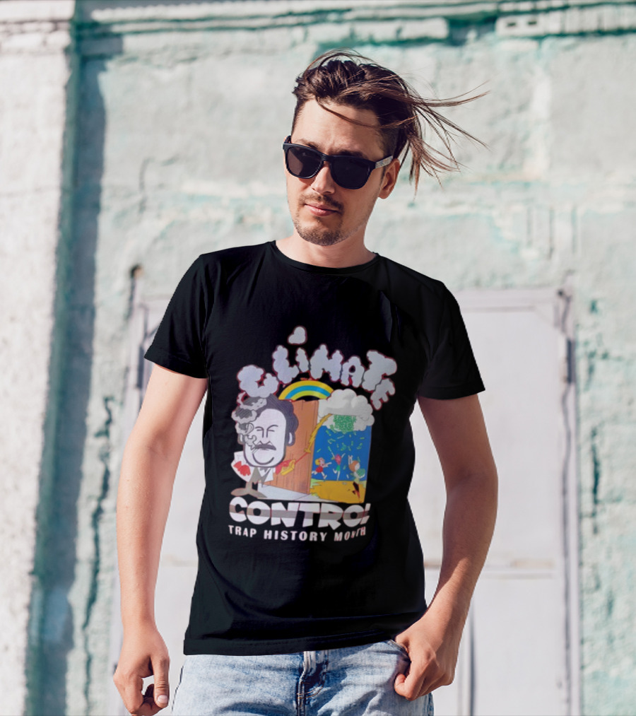 Jmacworldwide Climate Control Trap History Month Rainbow Cartoon Style T-Shirt