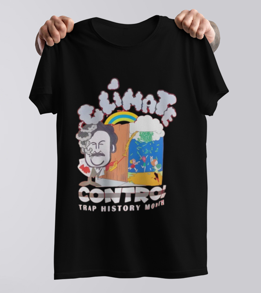 Jmacworldwide Climate Control Trap History Month Rainbow Cartoon Style T-Shirt