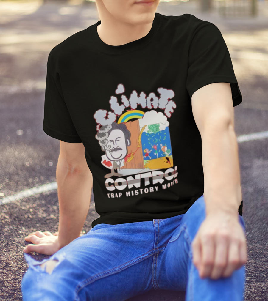 Jmacworldwide Climate Control Trap History Month Rainbow Cartoon Style T-Shirt