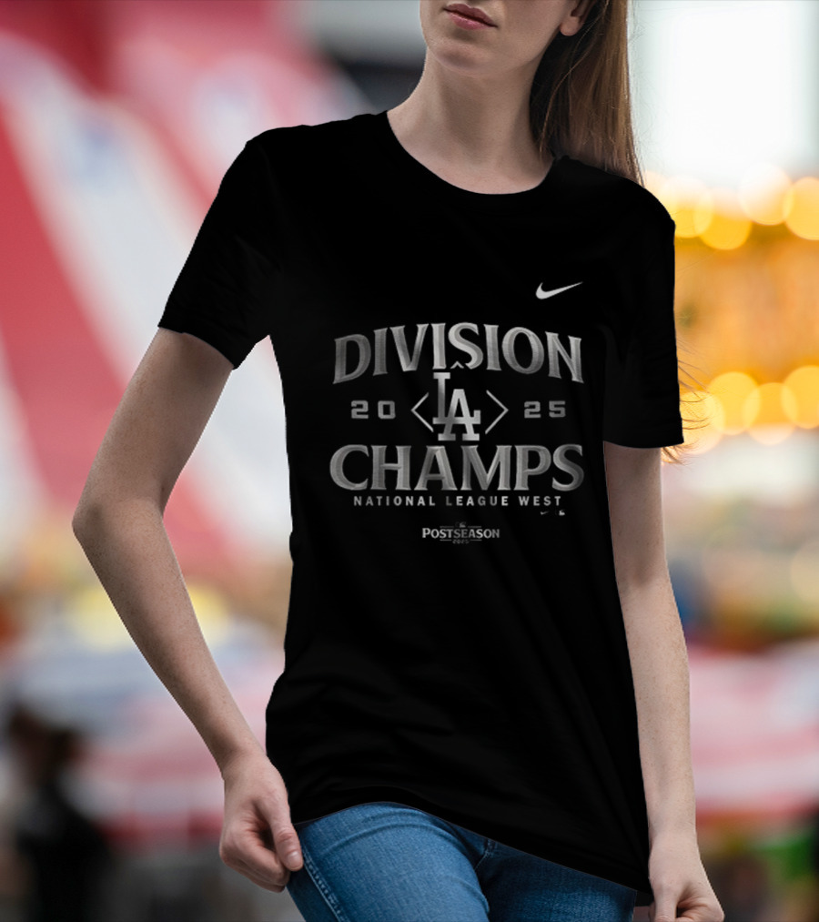 Los Angeles Dodgers 2025 Division Champs National League West Nike T-Shirt