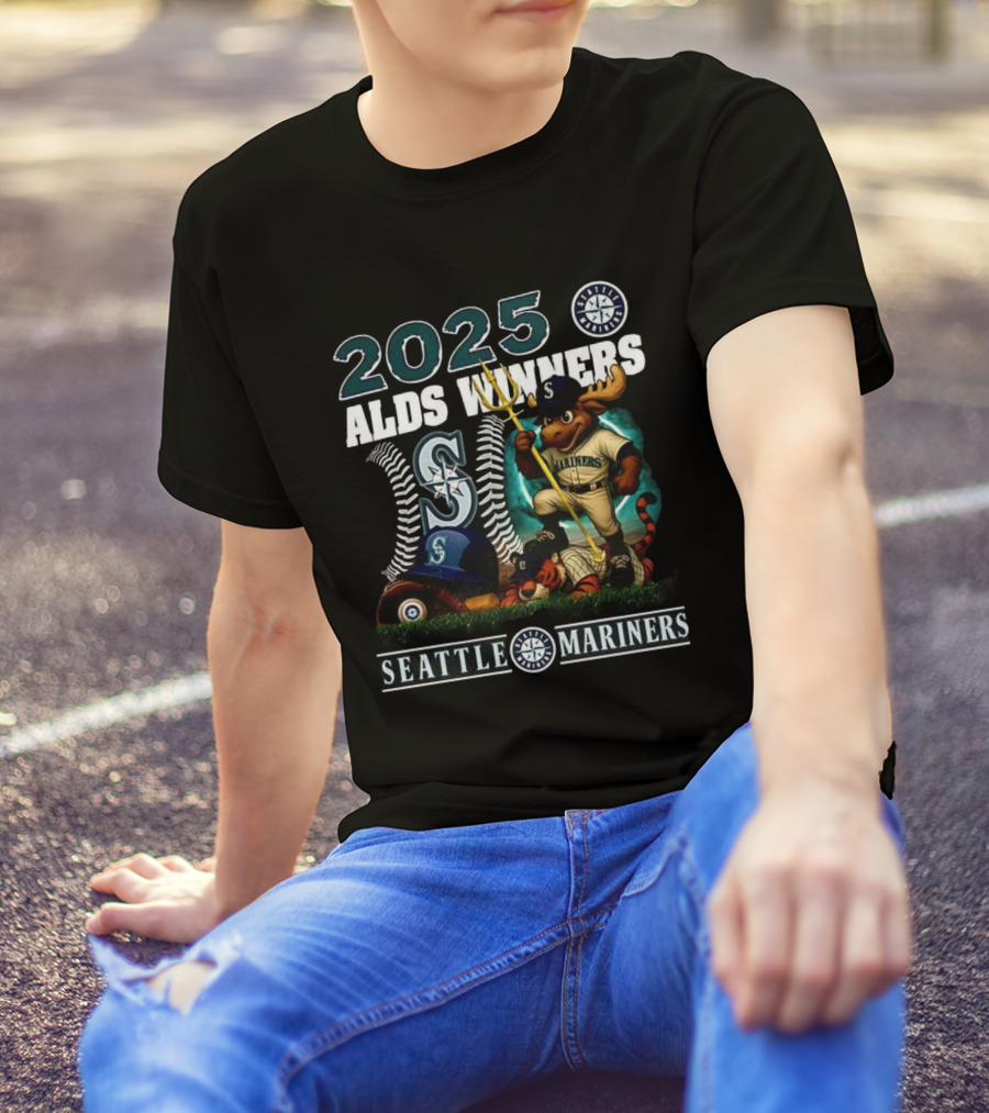 2025 Seattle Mariners ALDS Winners Mascot T-Shirt