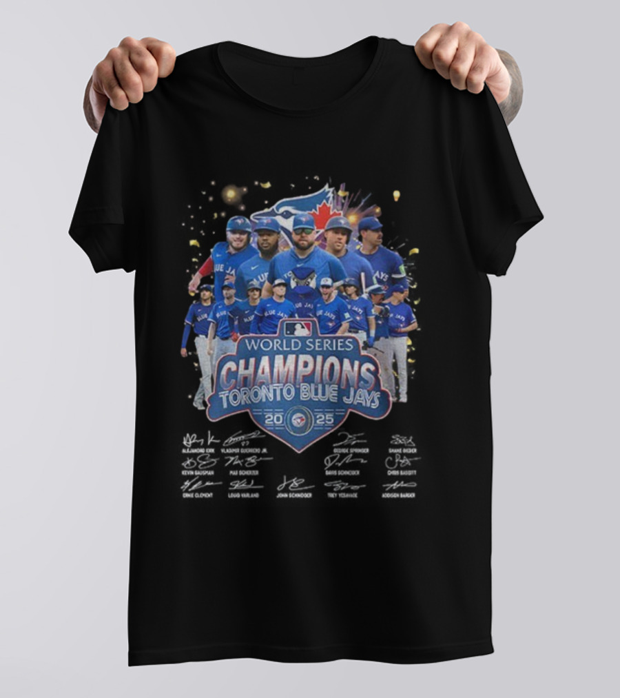 World Series Champions Toronto Blue Jays 2025 MLB Baseball Team Celebration T-Shirt