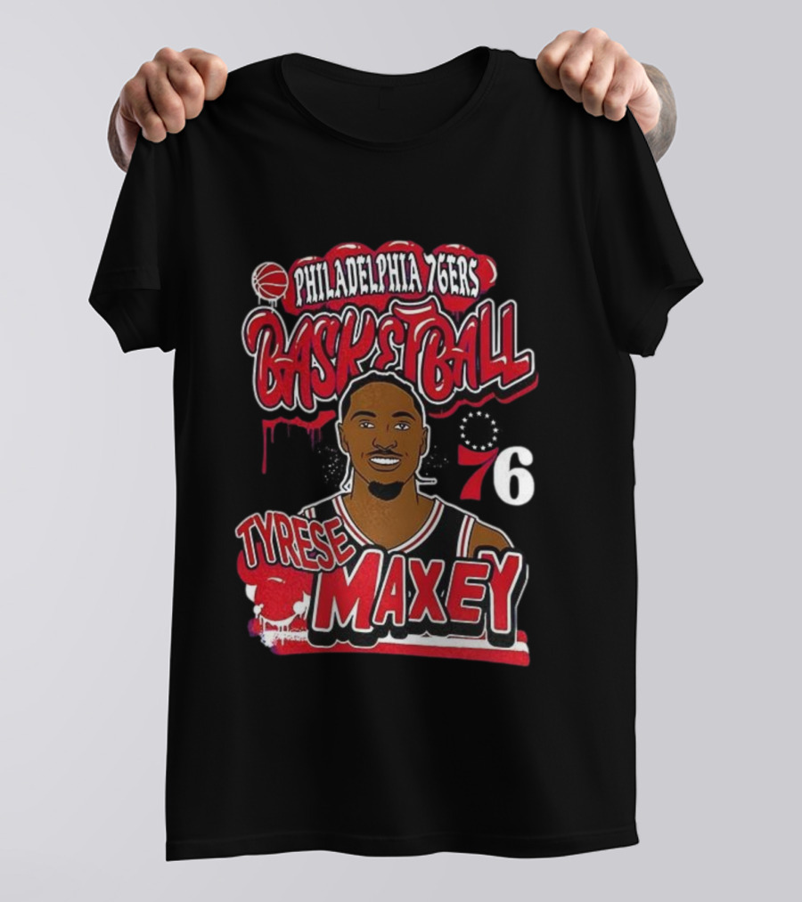 Philadelphia 76ers Basketball Tyrese Maxey 76 T-Shirt