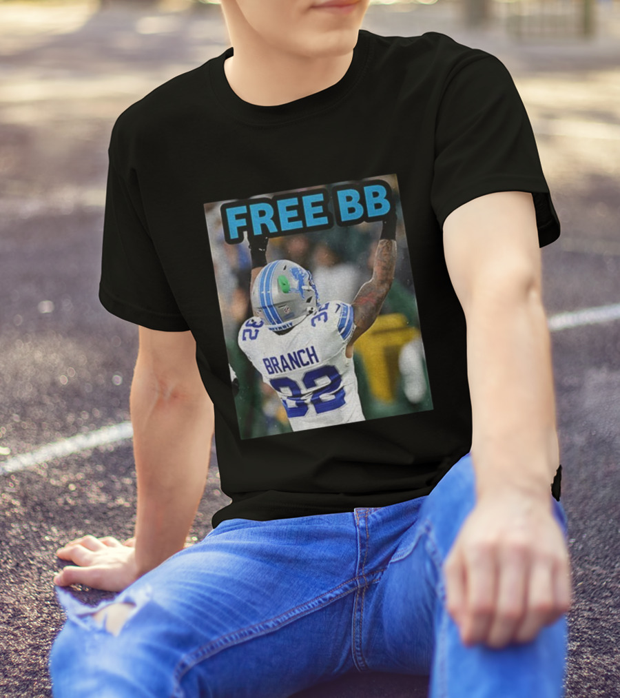 Free BB Brian Branch 32 Detroit Lions Football Fan Gear T-Shirt